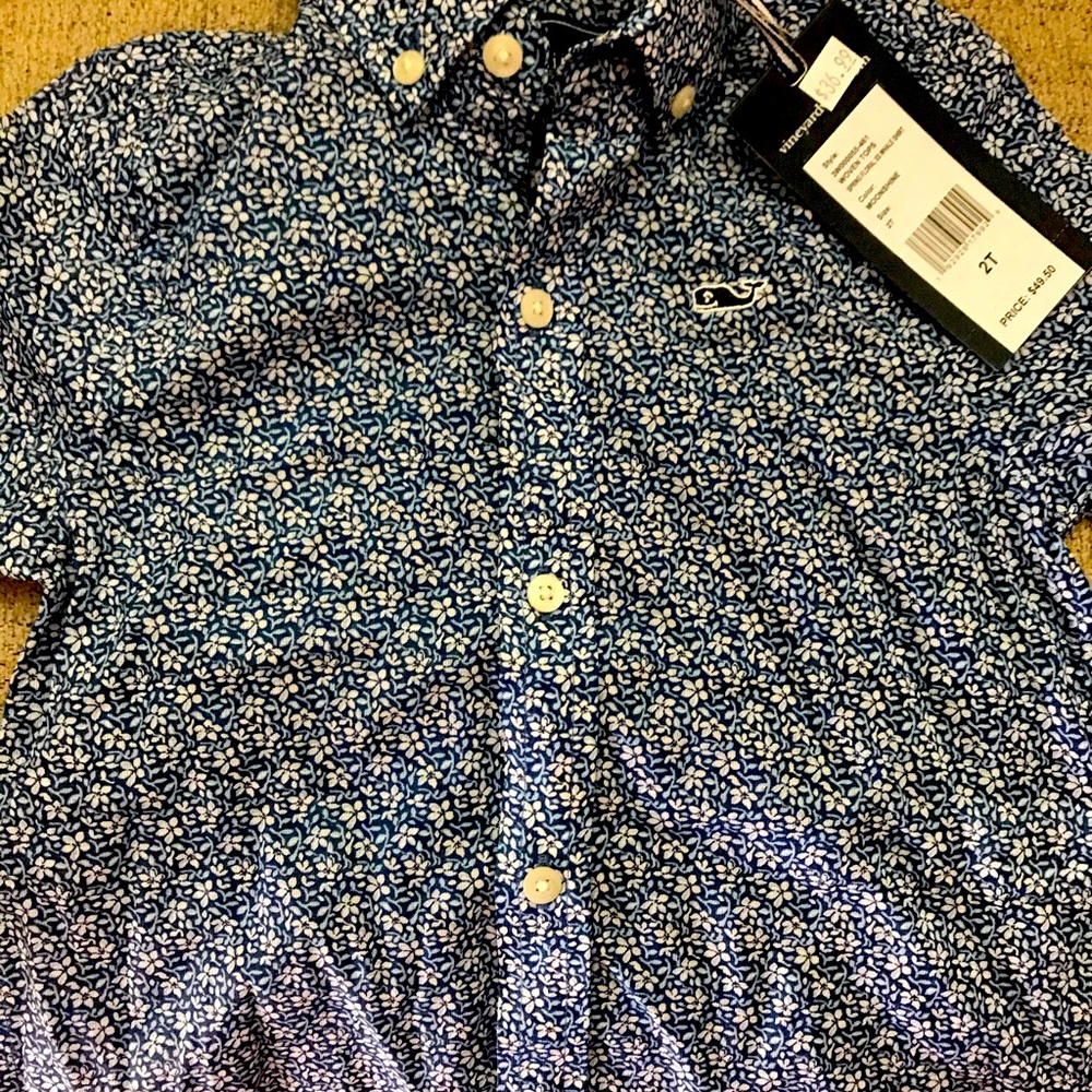Vineyard vines 2T ss Whale shirt